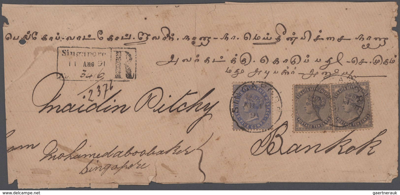 Singapur: 1880's-1950's: About 1500-1600 covers used in Singapore and franked by Straits Settlements