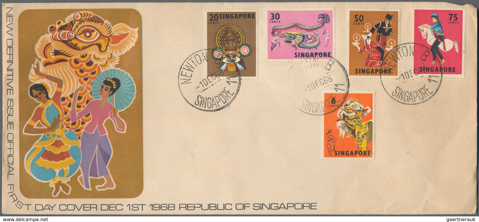 Singapur: 1960-70's (mostly): More Than 600 FDC's Plus Few Covers, In Various Quantitees, With A Lot - Singapour (...-1959)