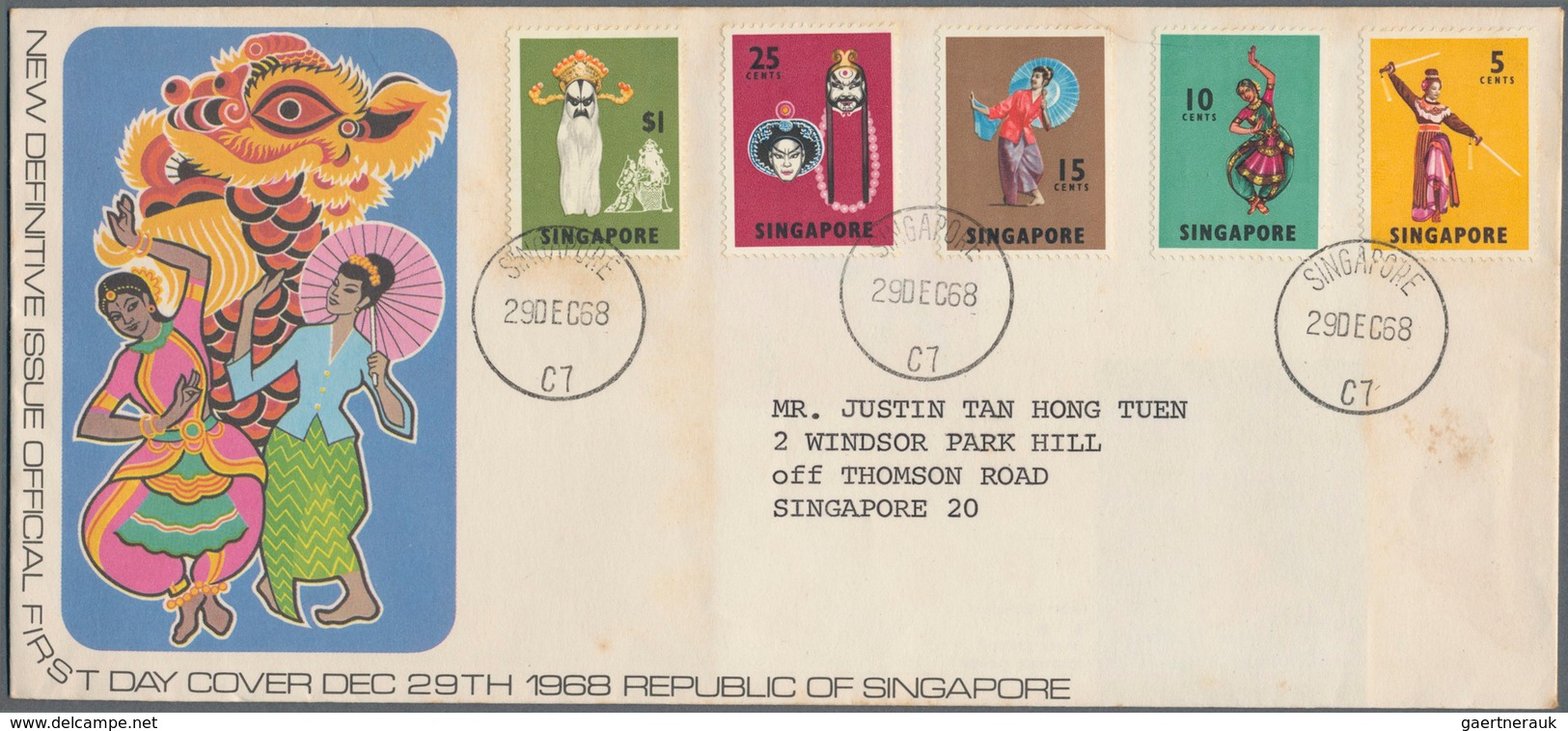 Singapur: 1960-70's (mostly): More Than 600 FDC's Plus Few Covers, In Various Quantitees, With A Lot - Singapore (...-1959)