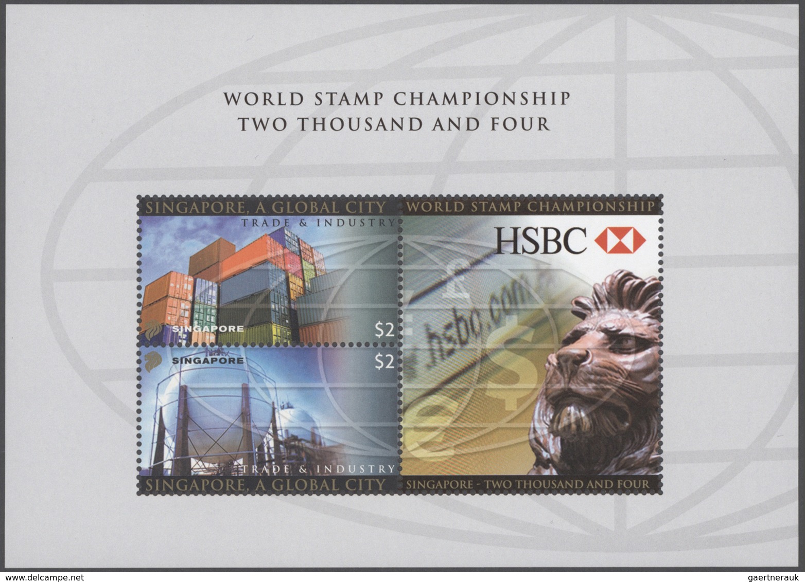 Singapur: 2004 Singapore 'Trade & Industry' - Worls Stamp Championship: 64 Folders Each Containing T - Singapur (...-1959)