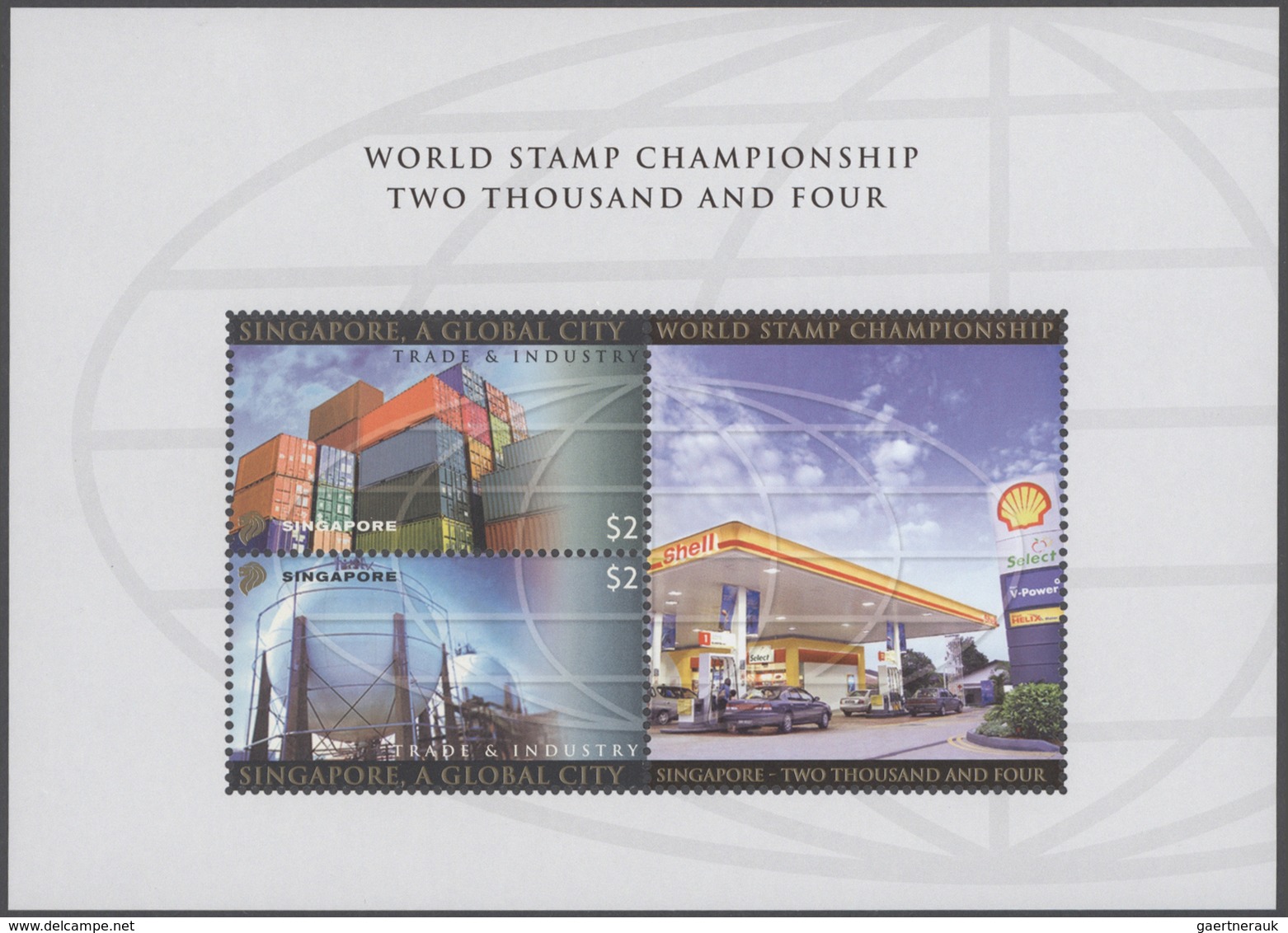 Singapur: 2004 Singapore 'Trade & Industry' - Worls Stamp Championship: 64 Folders Each Containing T - Singapur (...-1959)