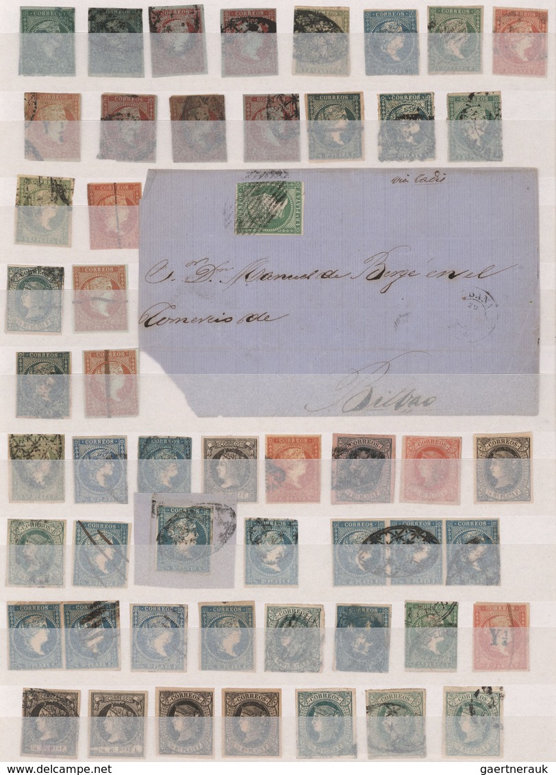 Spanisch-Westindien: 1855/1896, Spanish West Indies/Cuba, Used And Mit Collection/accumulation Of Ap - Aguera