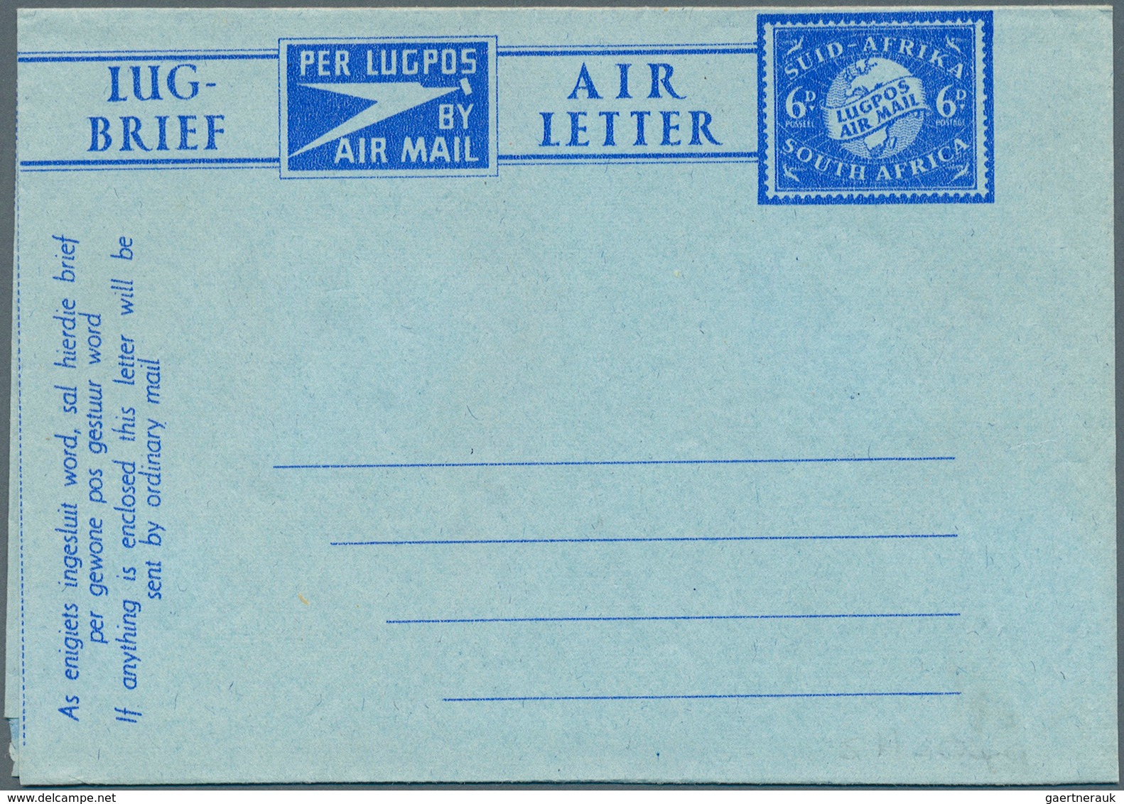 Südafrika - Ganzsachen: 1945/1995 (ca.), Accumulation With About 800 Unused Airletters, AEROGRAMMES - Sonstige & Ohne Zuordnung