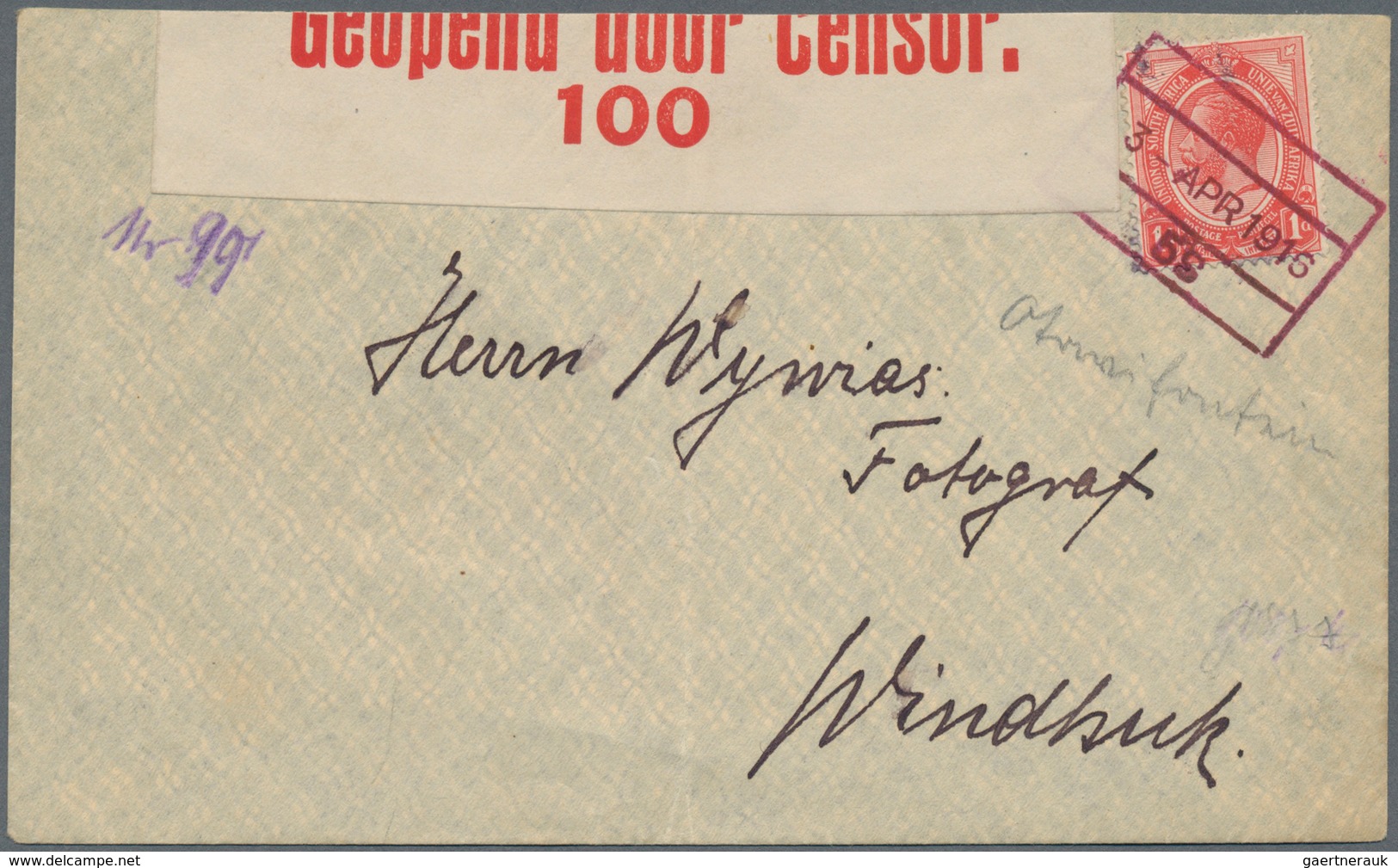 Südafrika - Stempel: 1916/1918 (ca.), More Than 40 Cards And Covers With Interesting Postmarks Inclu - Autres & Non Classés