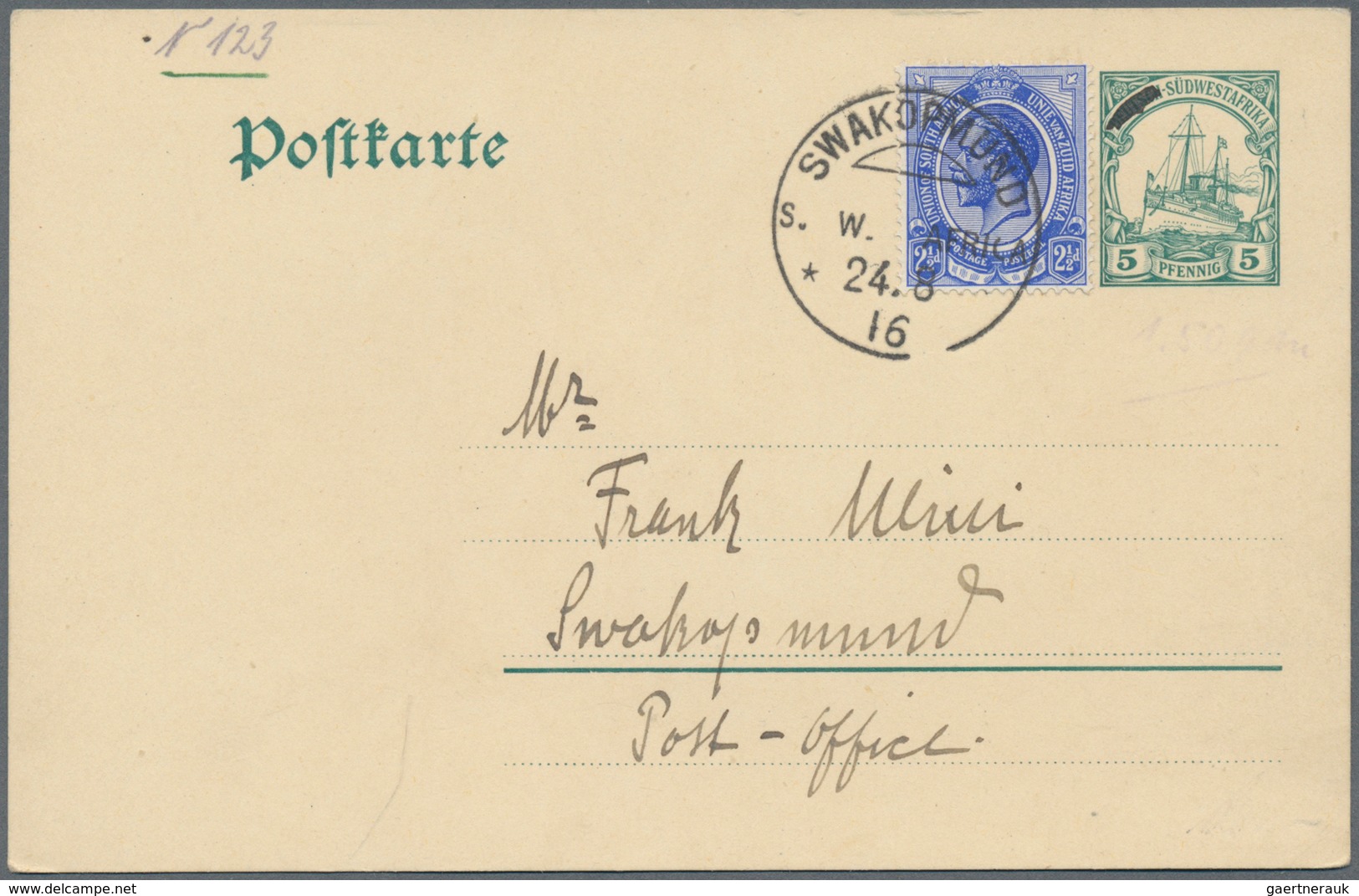 Südafrika - Stempel: 1916/1918 (ca.), More Than 40 Cards And Covers With Interesting Postmarks Inclu - Otros & Sin Clasificación