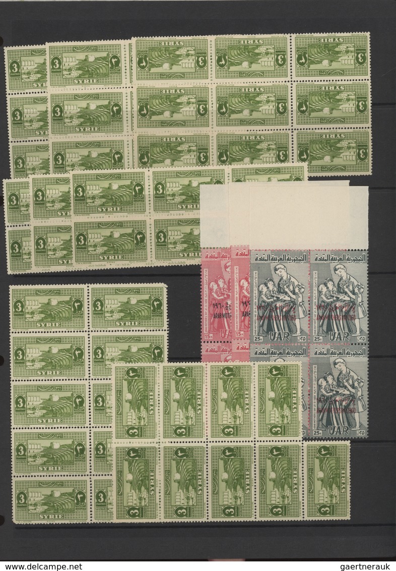 Syrien: 1919-1980, Album containing imperf pairs and proofs, early issues with handstamped overprint