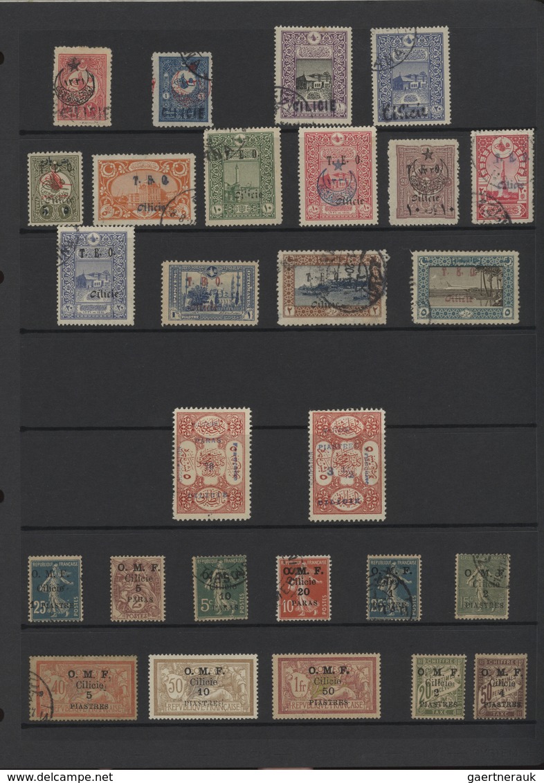 Syrien: 1919-1980, Album containing imperf pairs and proofs, early issues with handstamped overprint