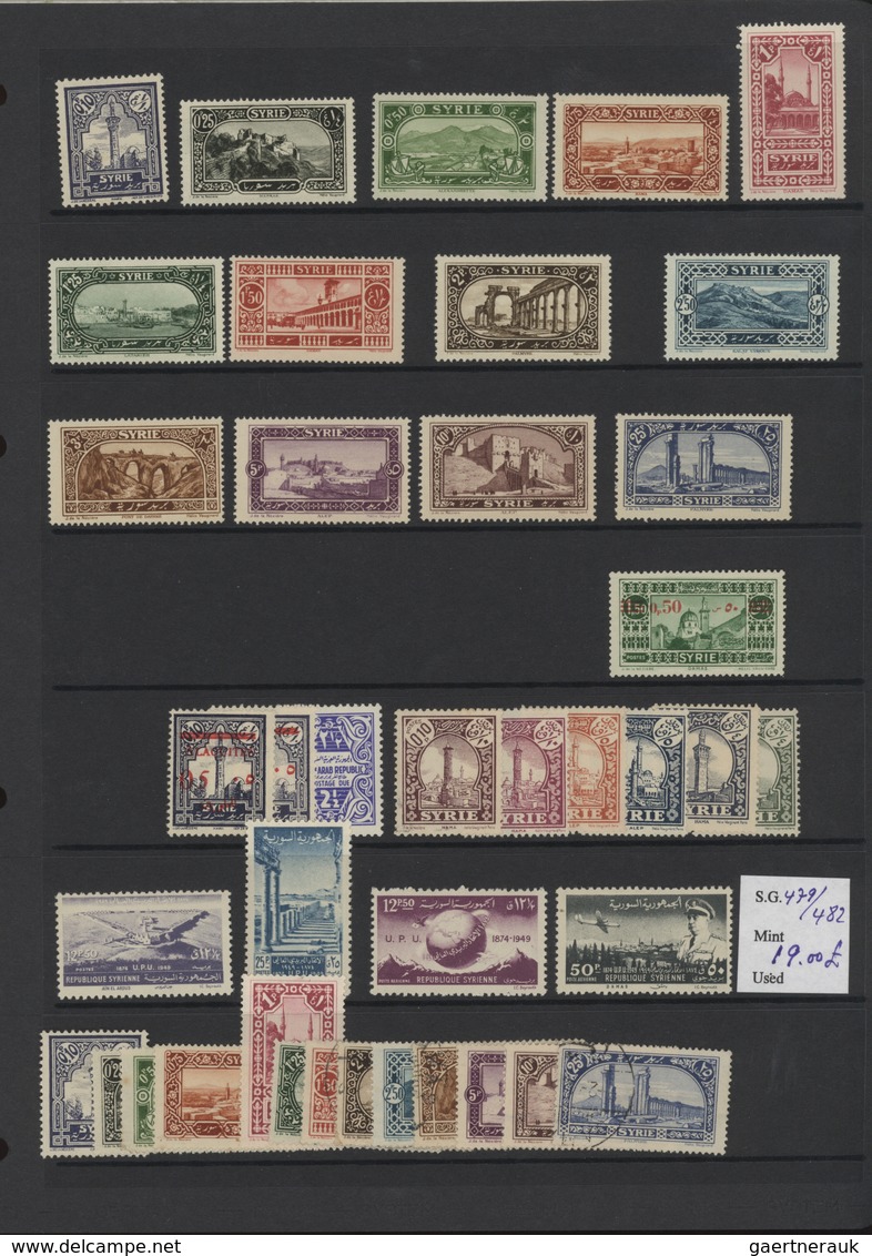 Syrien: 1919-1980, Album containing imperf pairs and proofs, early issues with handstamped overprint