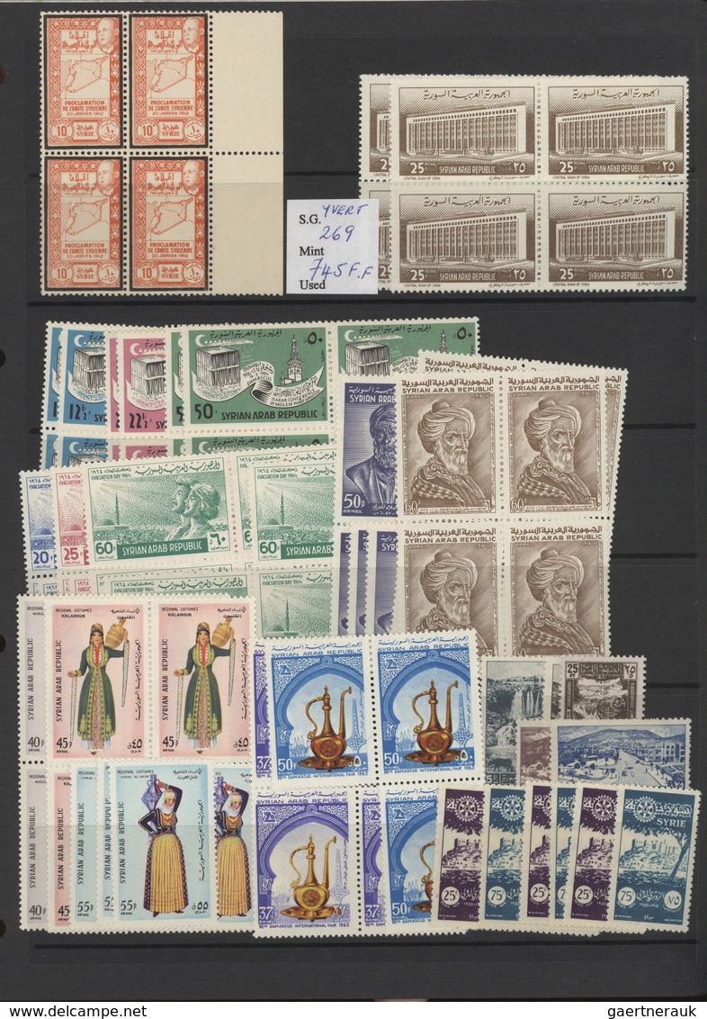 Syrien: 1919-1980, Album containing imperf pairs and proofs, early issues with handstamped overprint