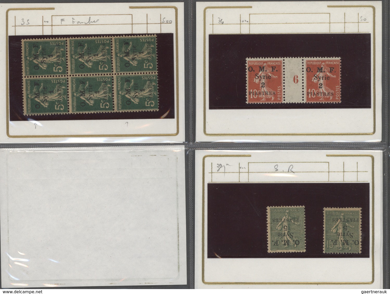 Syrien: 1920-80, Small Collection Of Errors And Varieties, Early Inverted Overprints, Shifted Colors - Siria