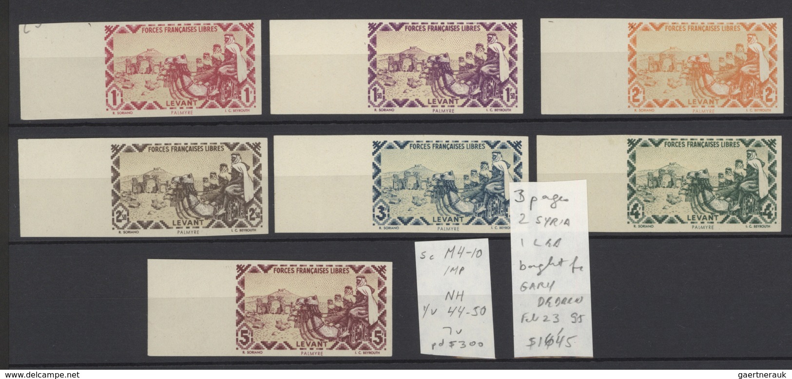 Syrien: 1930-50, Stock of imperf issues in large album including air mails, many imperfs in pairs, m