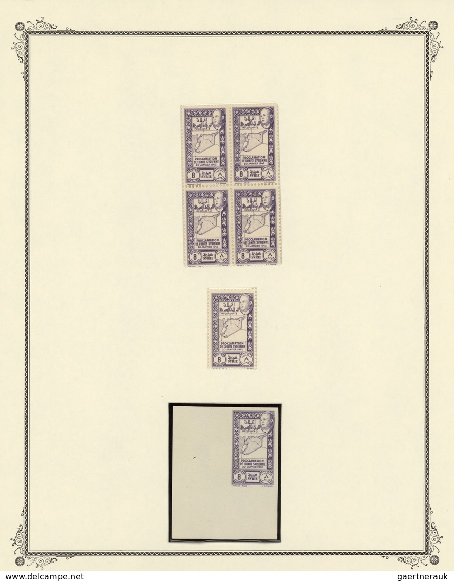 Syrien: 1946/1958, mint collection on album pages, well collected throughout, also incl. apprx. 90 i