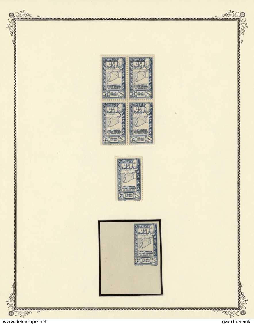 Syrien: 1946/1958, mint collection on album pages, well collected throughout, also incl. apprx. 90 i
