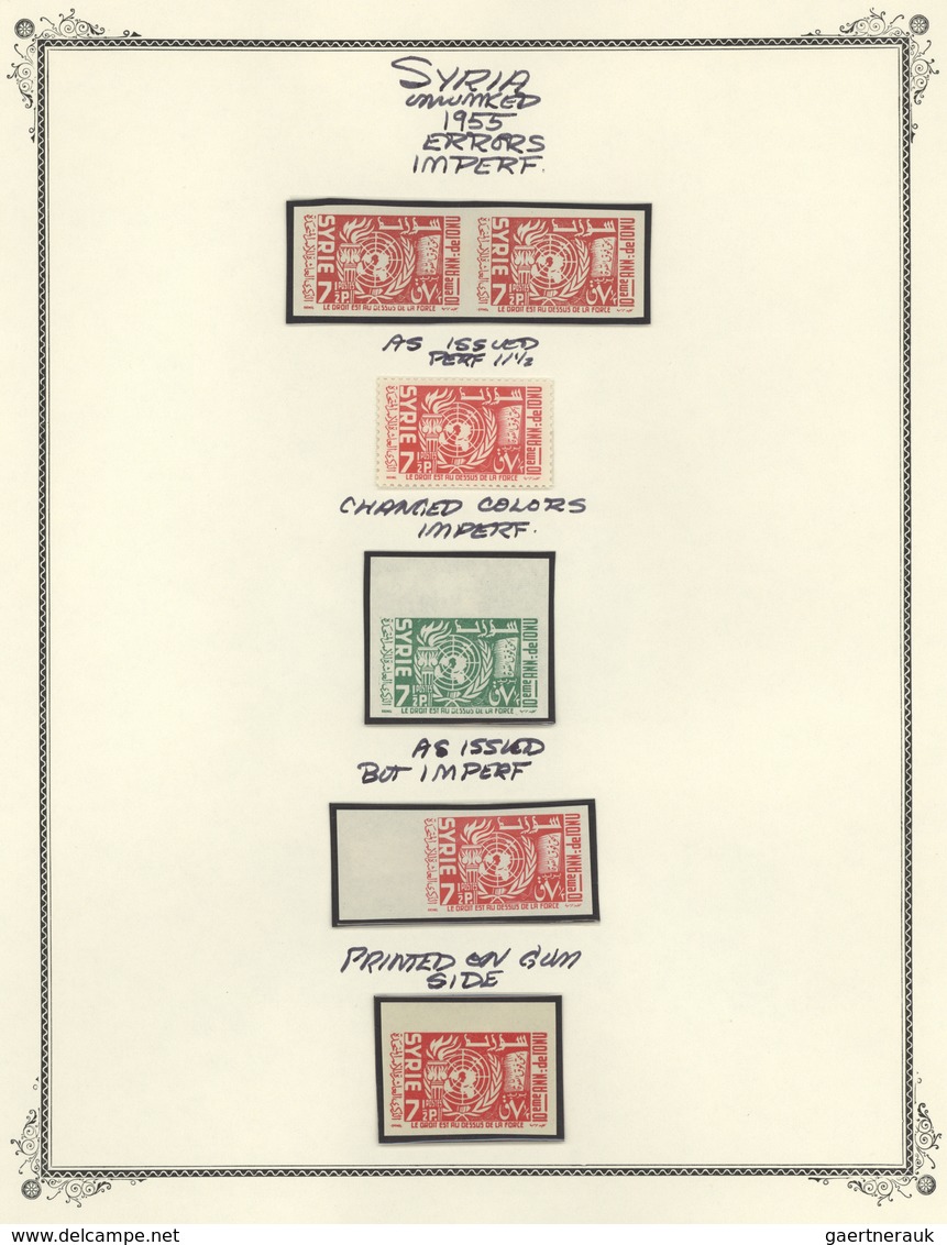 Syrien: 1946/1958, mint collection on album pages, well collected throughout, also incl. apprx. 90 i