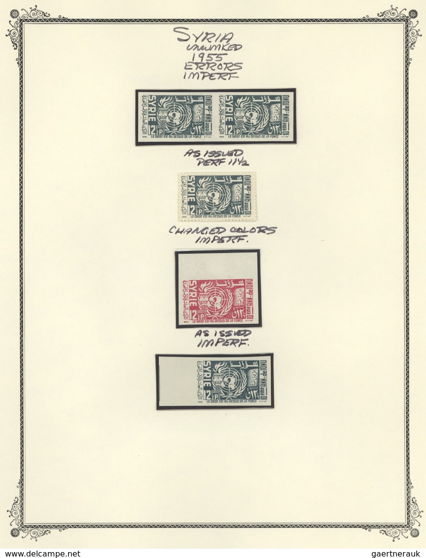 Syrien: 1946/1958, mint collection on album pages, well collected throughout, also incl. apprx. 90 i