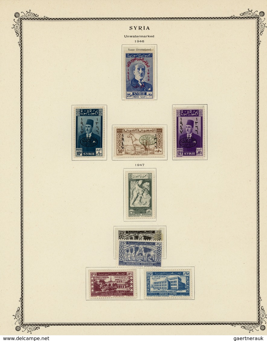 Syrien: 1946/1958, mint collection on album pages, well collected throughout, also incl. apprx. 90 i