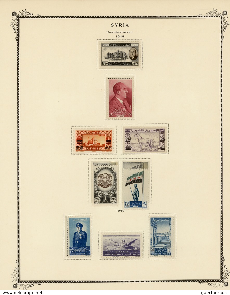 Syrien: 1946/1958, mint collection on album pages, well collected throughout, also incl. apprx. 90 i