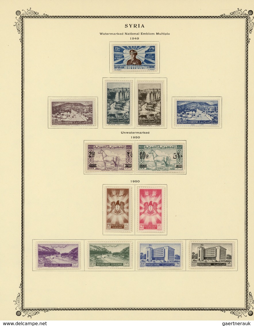 Syrien: 1946/1958, mint collection on album pages, well collected throughout, also incl. apprx. 90 i