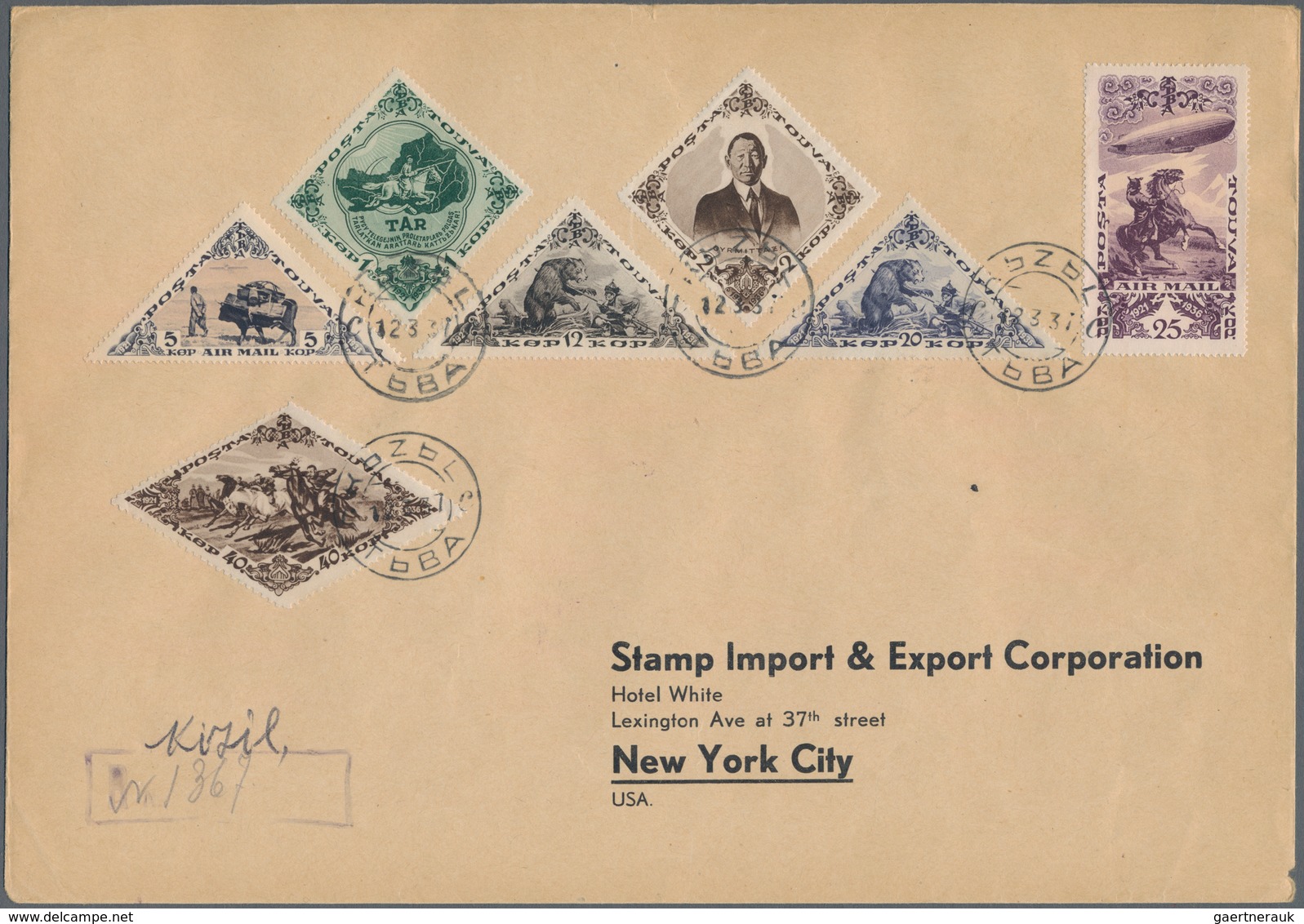 Tannu-Tuwa: 1926-42 Collection of mostly unmounted mint stamps and 6 covers on printed pages, starti