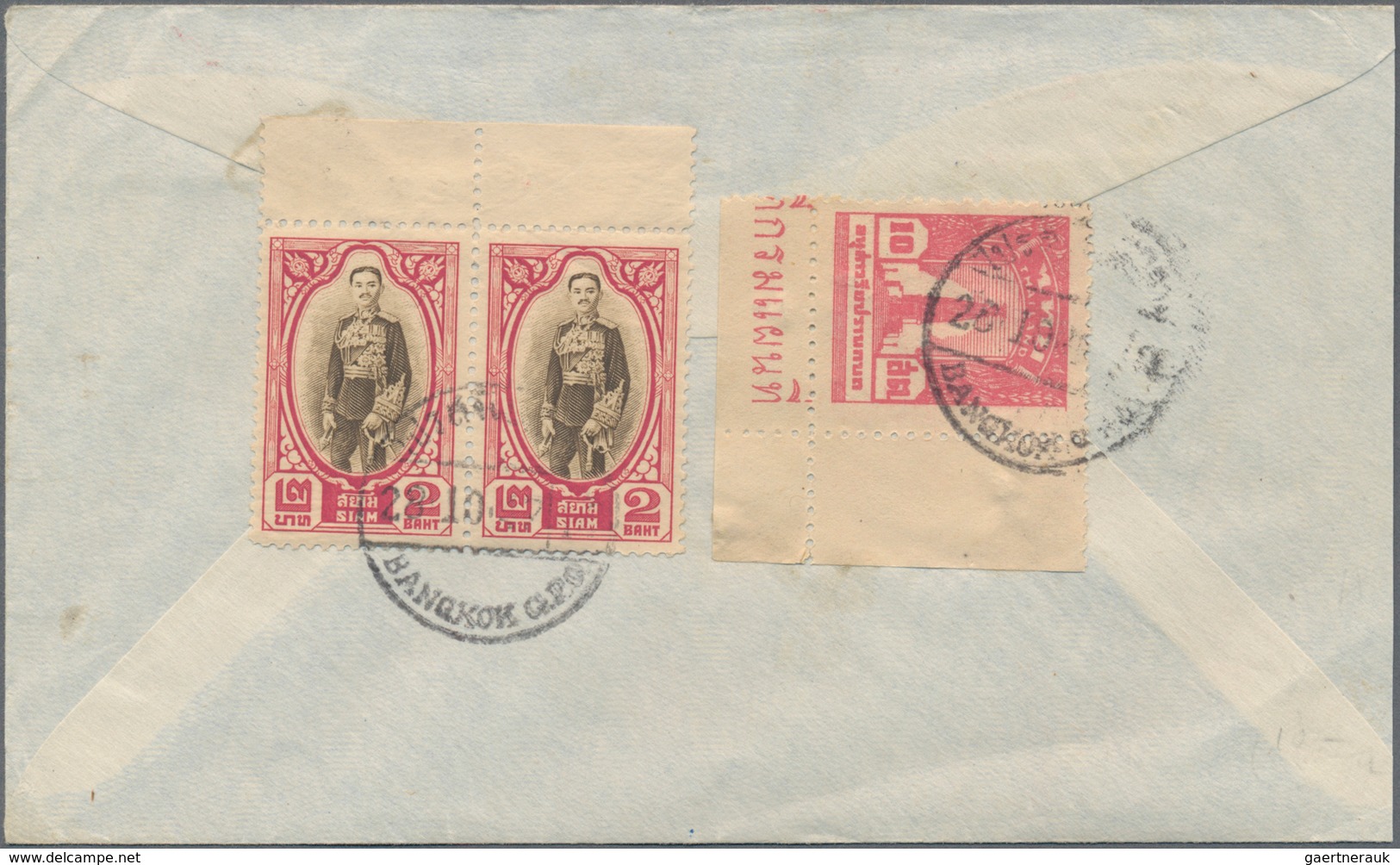 Thailand: 1899/1948, lot covers (13) mint and mostly used stationery (19), inc. 1894 unissued design