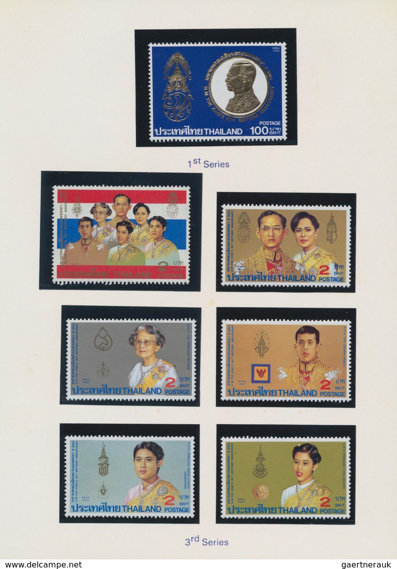 Thailand: 1987 Five Year Booklets Containg The Issued Stamps, No Miniature Sheets, Each Includes The - Tailandia