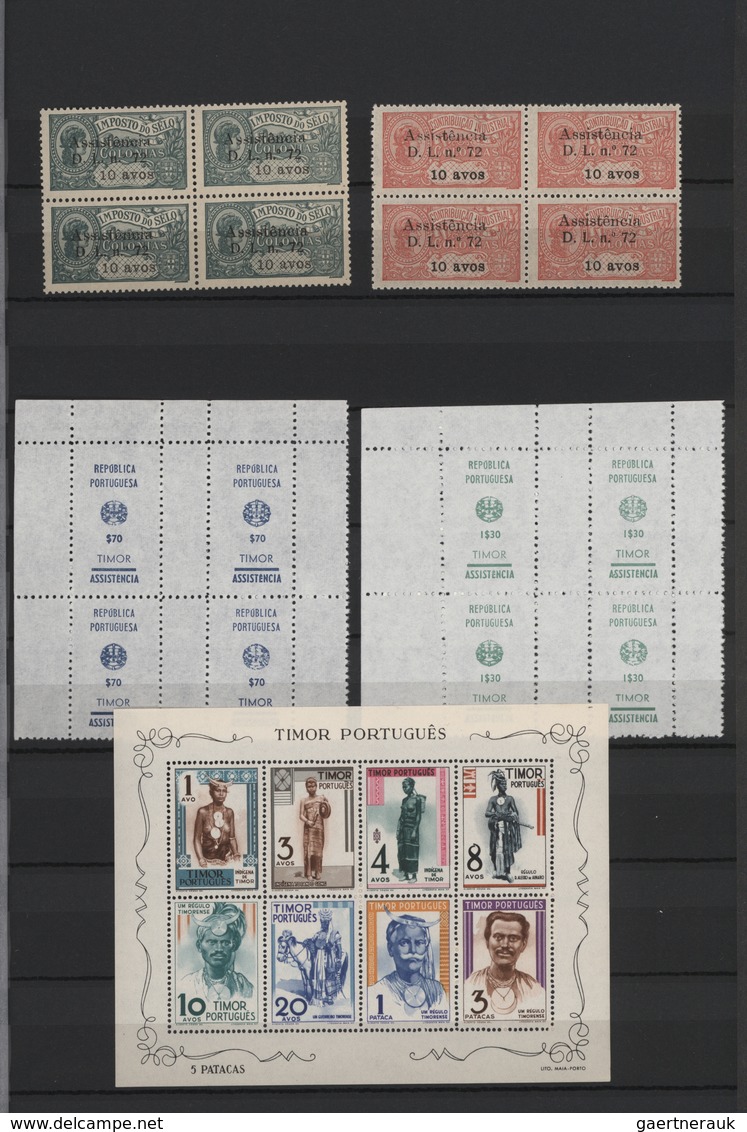 Timor: 1936/1973, Beautiful Mint Never Hinged Block Of Four Collection Of The Portugues Colonial Tim - Timor Orientale