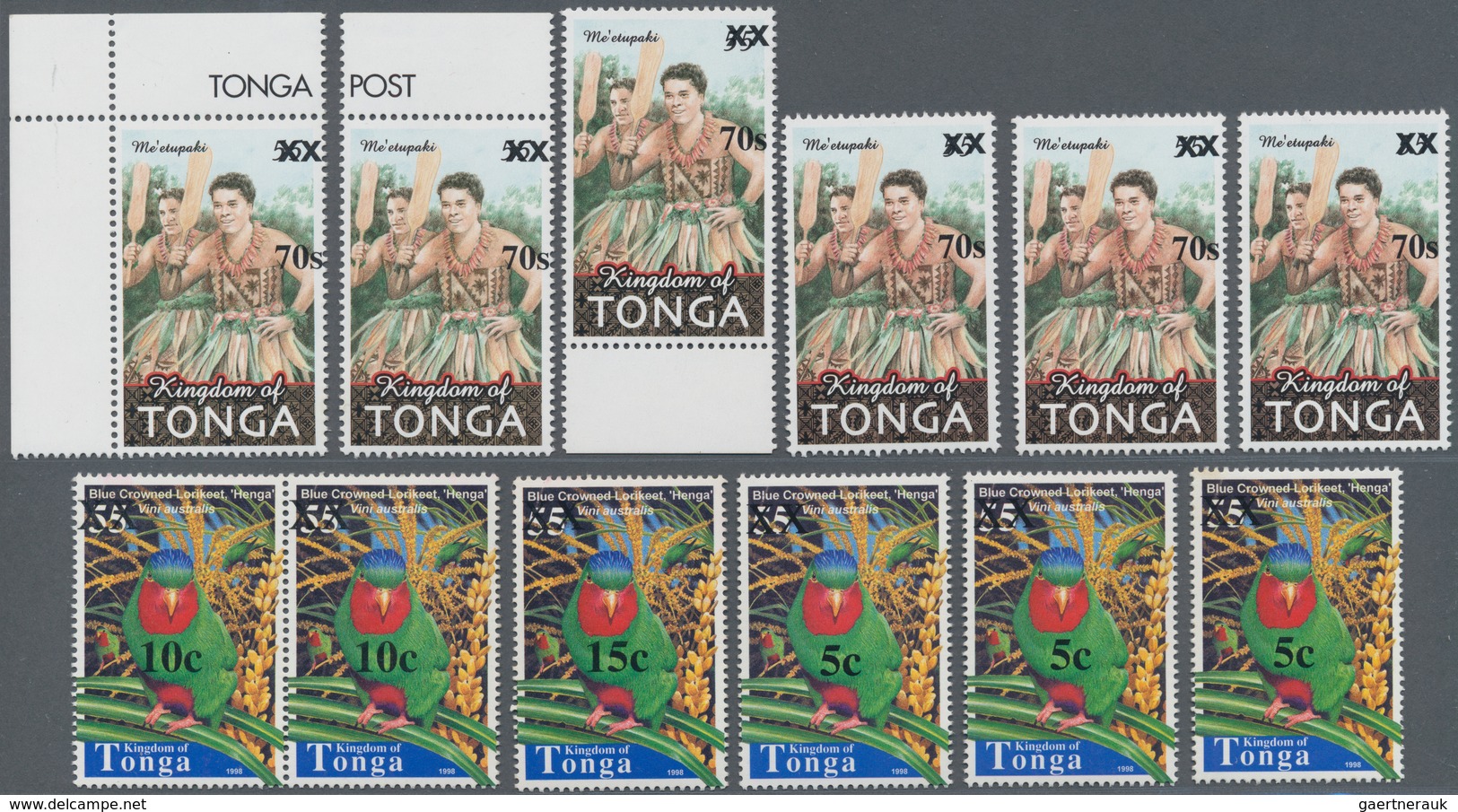 Tonga: 2002/2009, Overprints, Nice Lot Mostly With Topic BIRDS. In Total 27 Stamps. Michel: No Price - Tonga (...-1970)