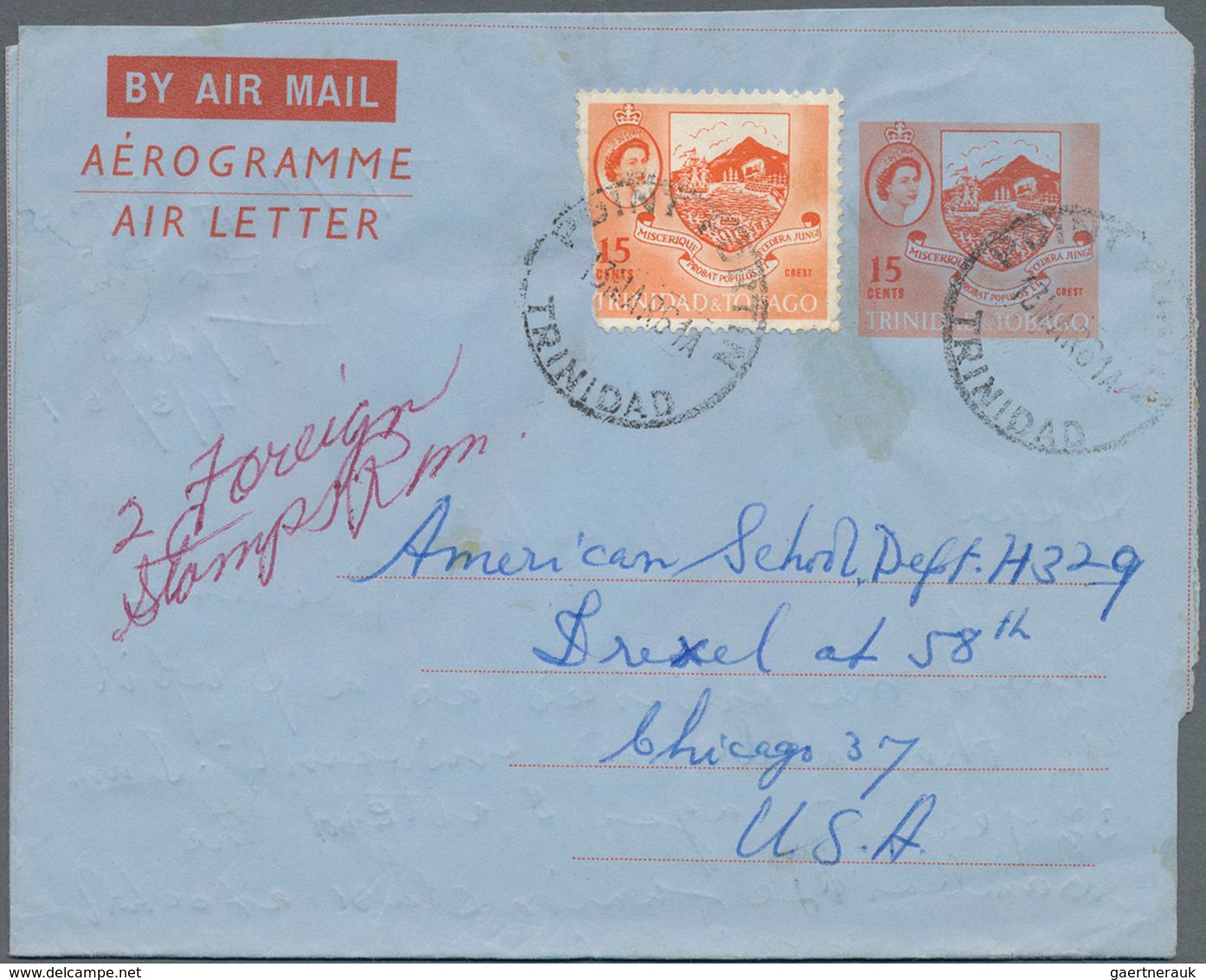 Trinidad Und Tobago: 1950/81 (ca.), Approx. 560 Pieces Of Covers And Air Letter Stationeries, Includ - Trinidad En Tobago (1962-...)