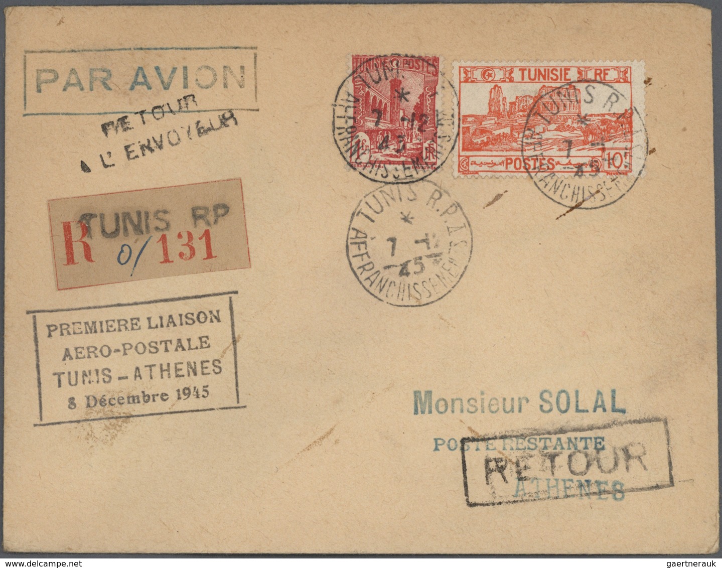 Tunesien: 1890/1990, Extensive Lot Of Several Thousand Covers, Postcards, Postal Stationeries, Pictu - Oblitérés