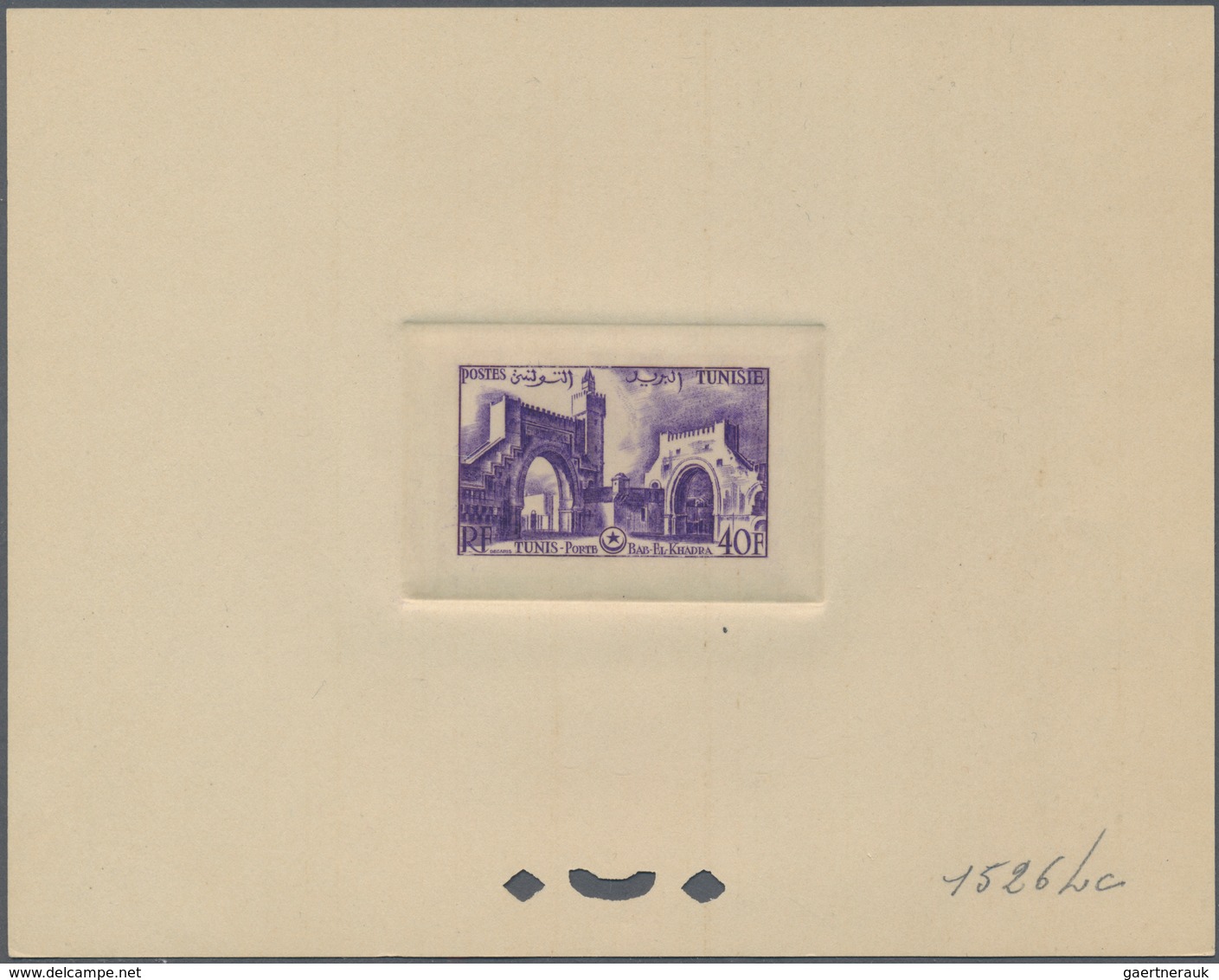 Tunesien: 1906/1982, almost exclusively up to 1955 (French period), collection of apprx. 326 EPREUVE