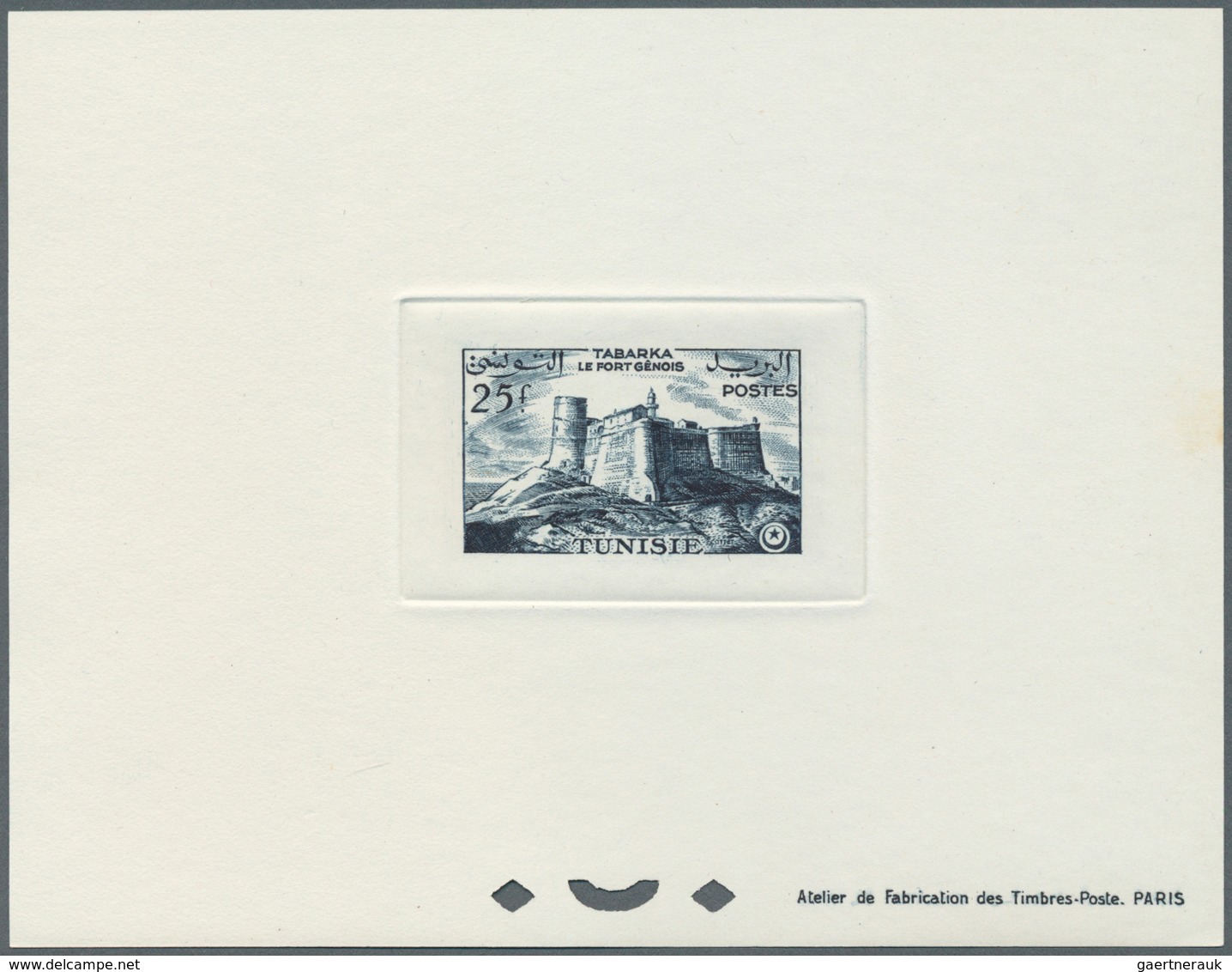 Tunesien: 1956, Definitves "Tourism" (Views o Tunisia), 50c. to 75fr., set of 17 epreuve de luxe and