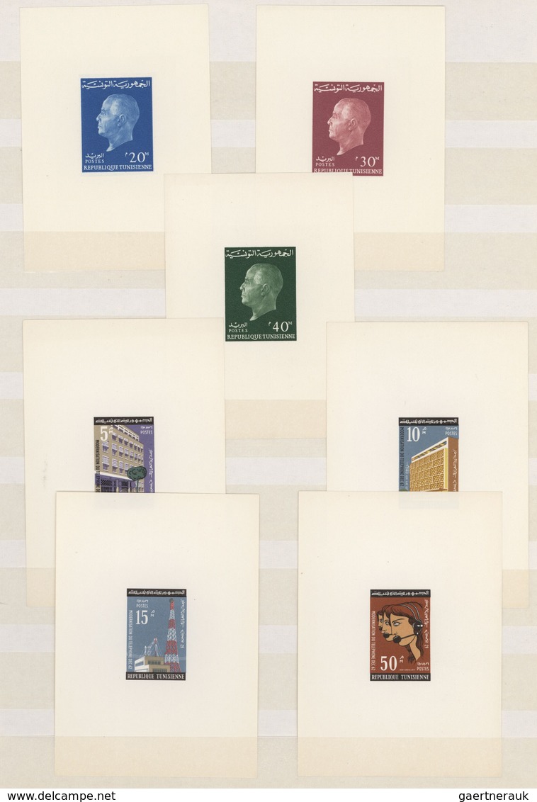 Tunesien: 1962/1966, Collection Of 17 Different Epreuve De Luxe (only Complete Issues); In Addition - Usados