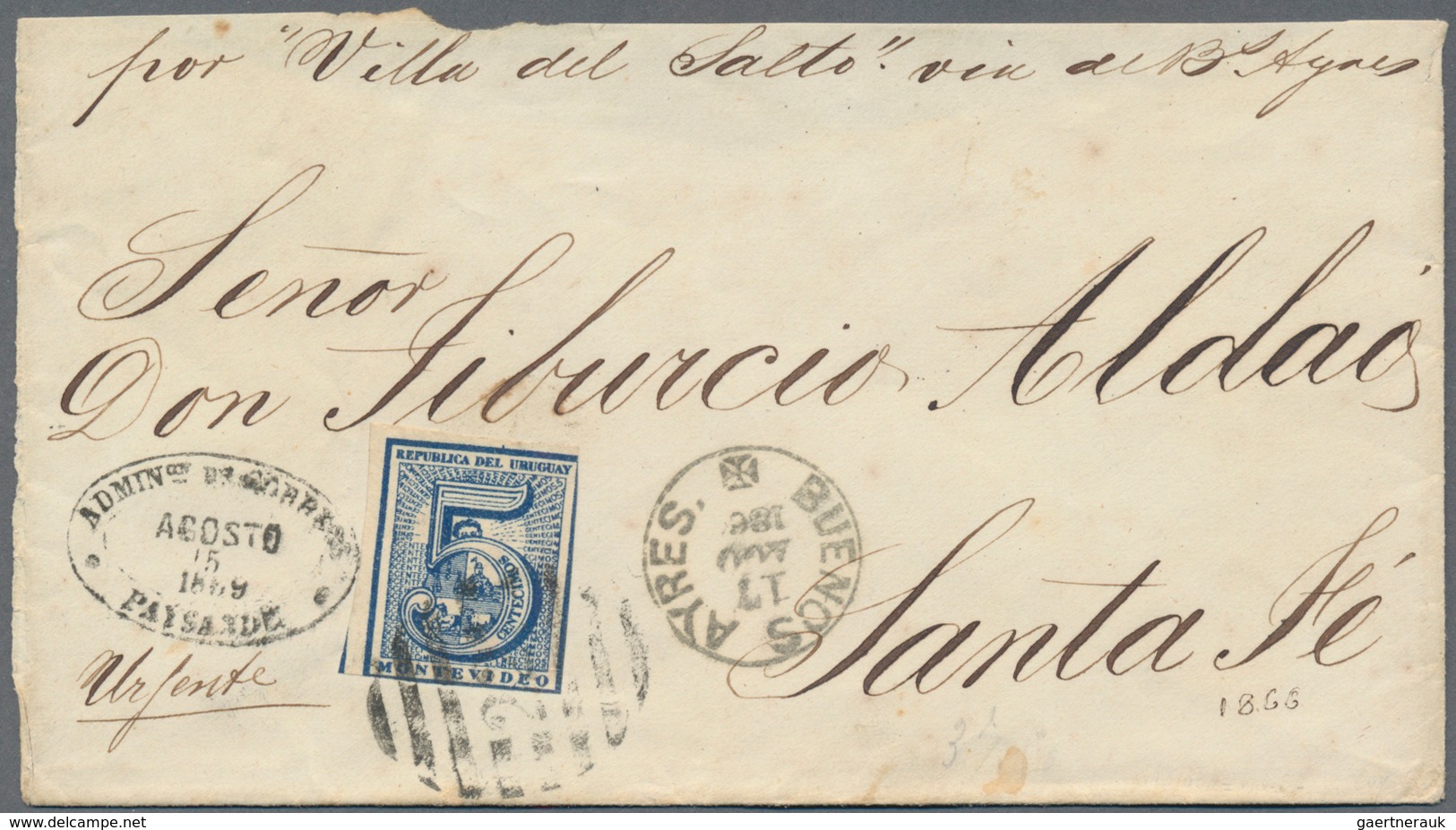 Uruguay: 1869/1976, Interesting Lot Of Approx. 90 Covers Including Some Early Letters To Europe. Mix - Uruguay