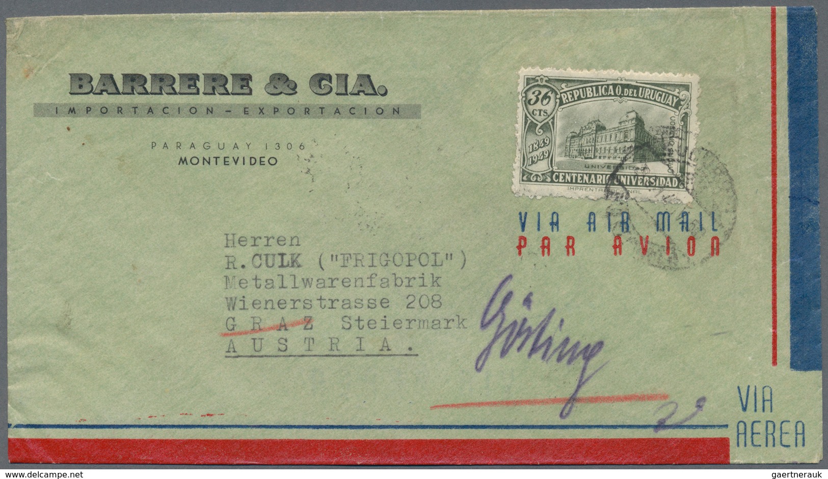 Uruguay: 1869/1976, Interesting Lot Of Approx. 90 Covers Including Some Early Letters To Europe. Mix - Uruguay