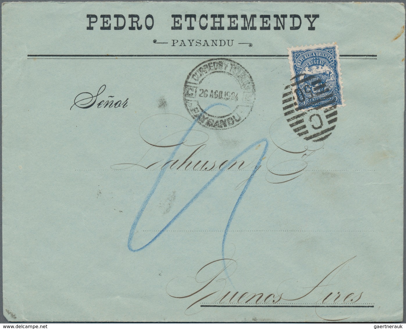 Uruguay: 1885/1907, 26 Covers And Cards From Different Towns In Uruguay Mostly Sent To Argentina Con - Uruguay