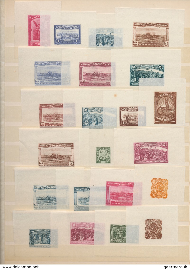 Uruguay: 1890/1920, About 200 Proofs And Essays As Single Printing On Thin Paper Containing Many Col - Uruguay