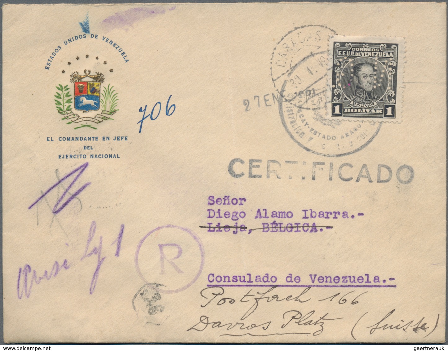 Venezuela: 1887/1970 Accumulation Of Ca. 100 Covers (incl. Registered Mail) And Unused, CTO-used And - Venezuela