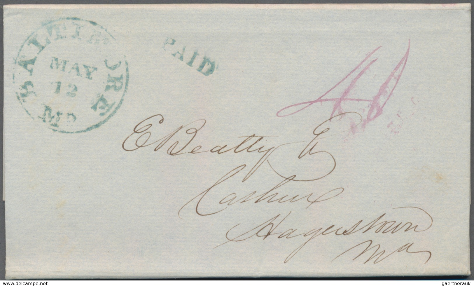 Vereinigte Staaten Von Amerika - Vorphila / Stampless Covers: 1835/49, Accumulation Of Approx. 90 St - …-1845 Préphilatélie