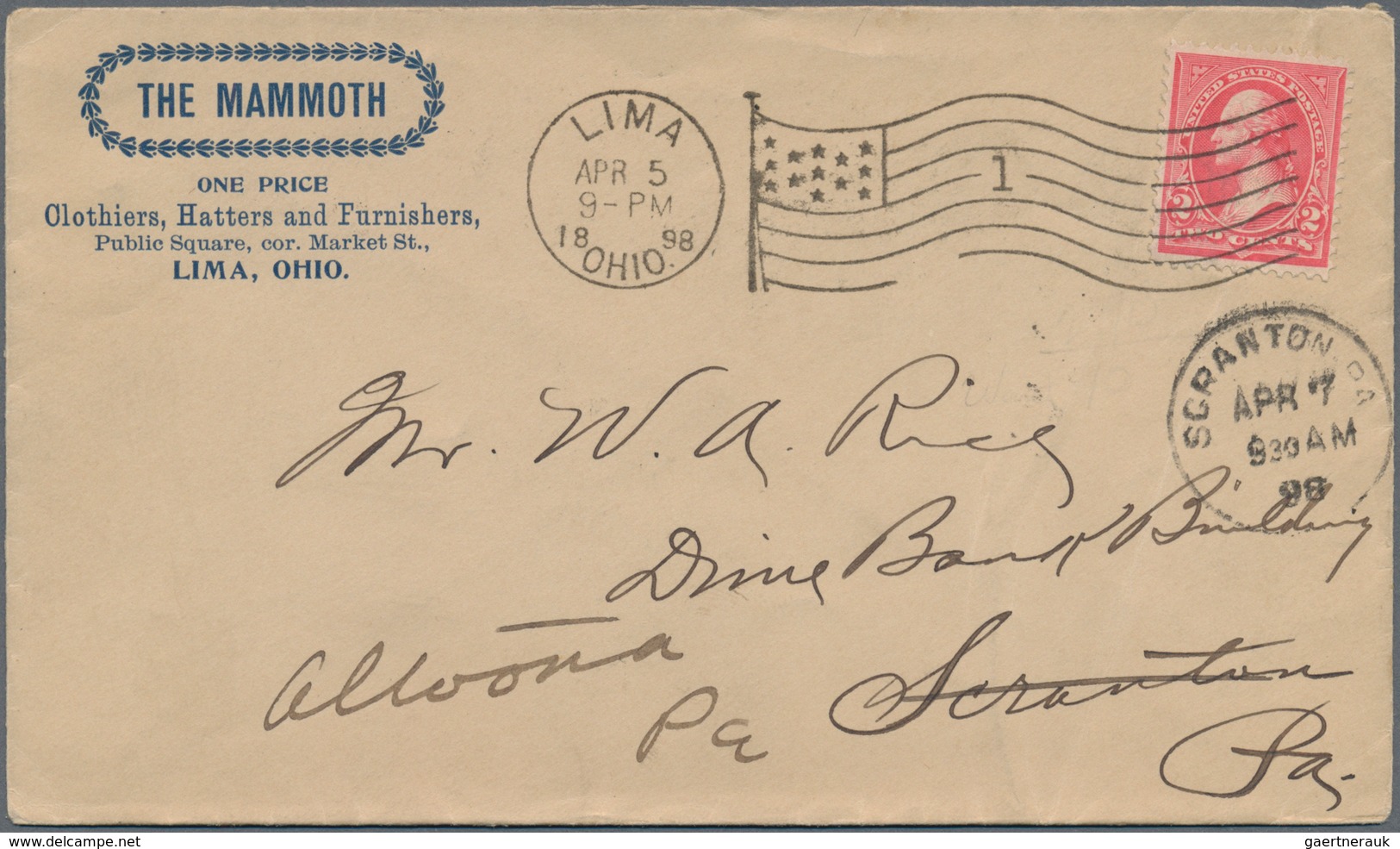 Vereinigte Staaten Von Amerika: 1850/1950 (ca.), Holding Of More Than 200 Covers/cards/stationeries, - Brieven En Documenten