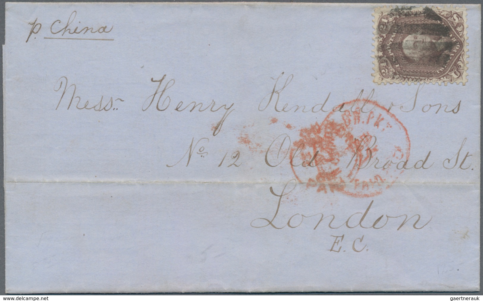 Vereinigte Staaten Von Amerika: 1853-80 Mail To Overseas: Small Collection Of Eight Covers And Four - Brieven En Documenten
