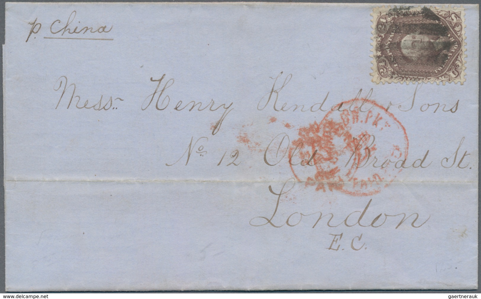 Vereinigte Staaten Von Amerika: 1853-80 Mail To Overseas: Small Collection Of Eight Covers And Four - Lettres & Documents