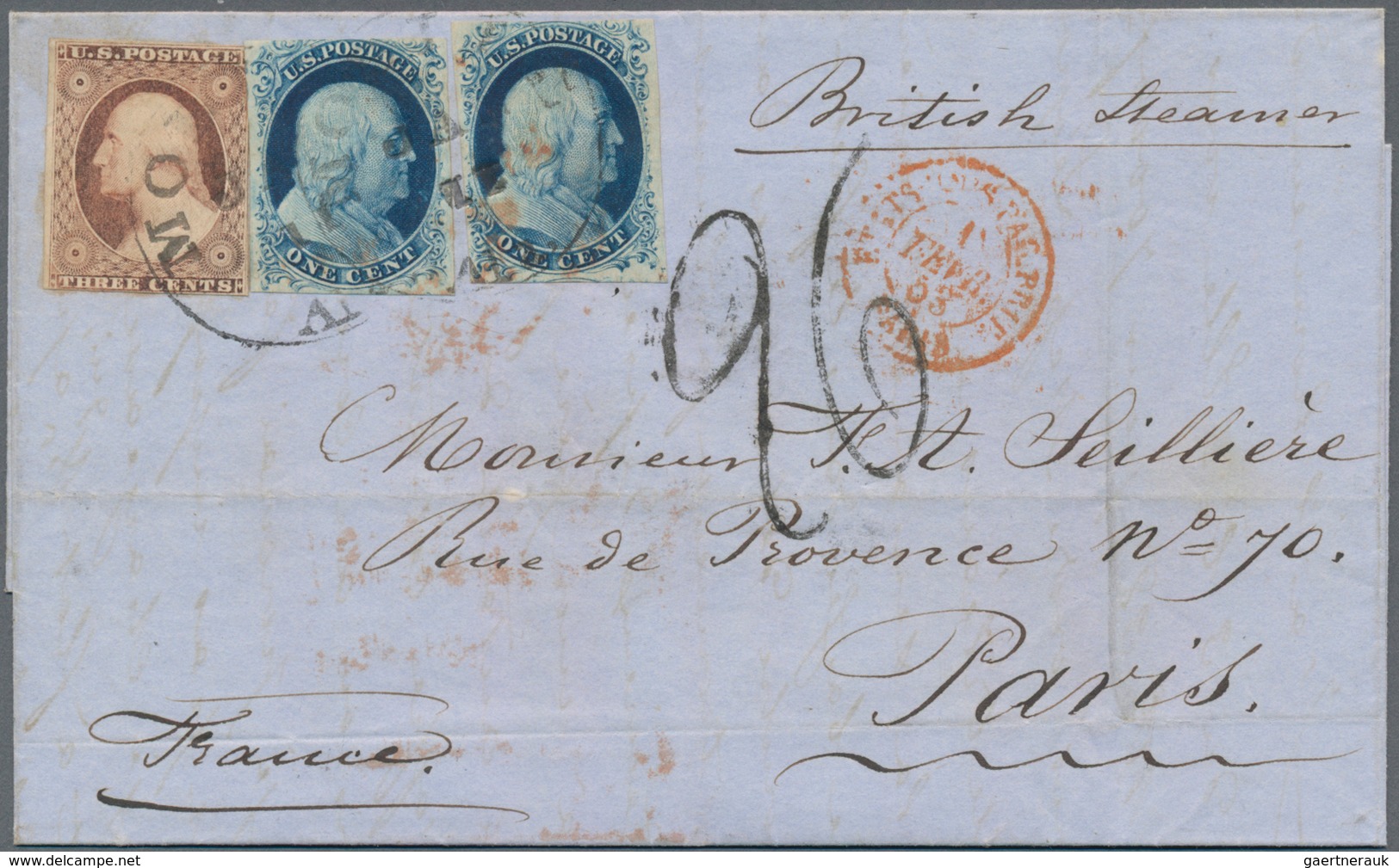 Vereinigte Staaten Von Amerika: 1853-80 Mail To Overseas: Small Collection Of Eight Covers And Four - Briefe U. Dokumente