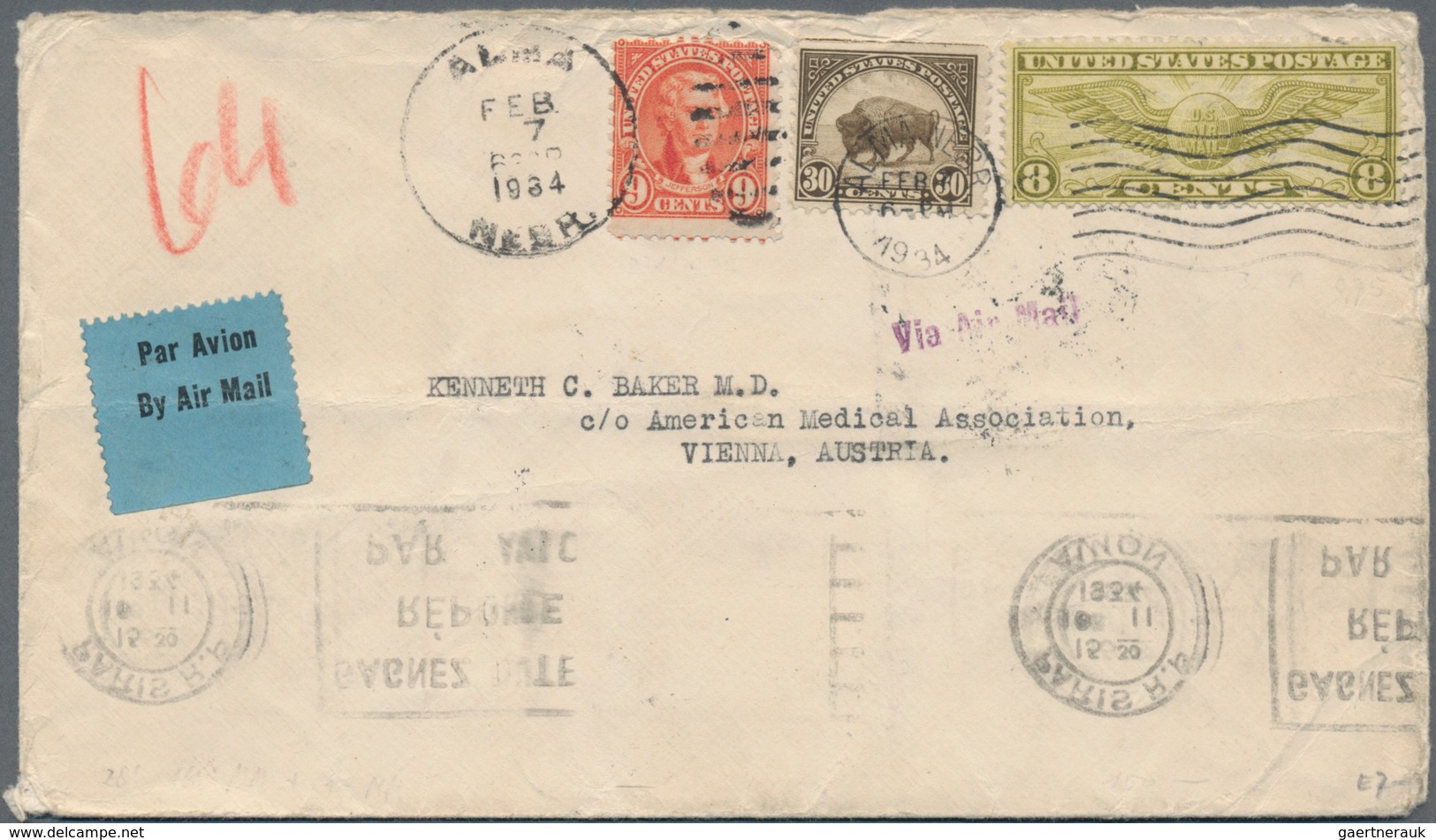 Vereinigte Staaten Von Amerika: 1857/1955 (ca.), Holding Of Ca. 290 Letters, Cards, Picture-postcard - Cartas & Documentos