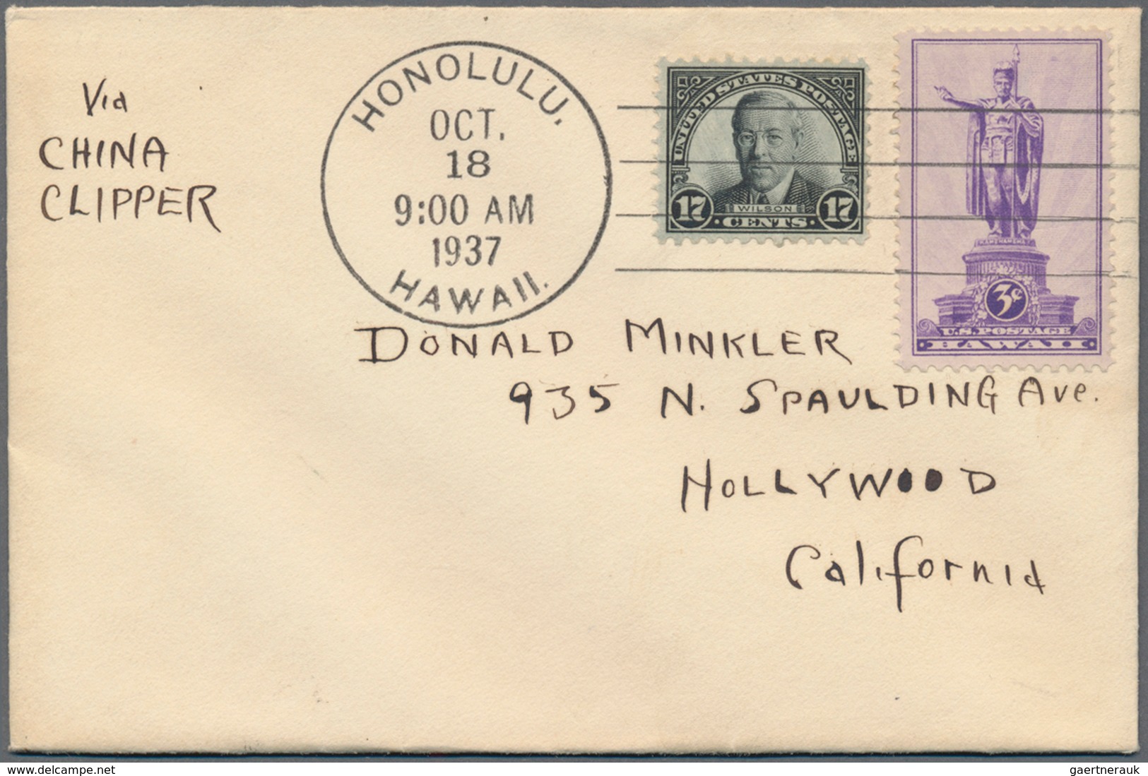 Vereinigte Staaten Von Amerika: 1890/1981, 12 Covers All Sent From Hawaii, Incl. Censored Mail, Airm - Cartas & Documentos