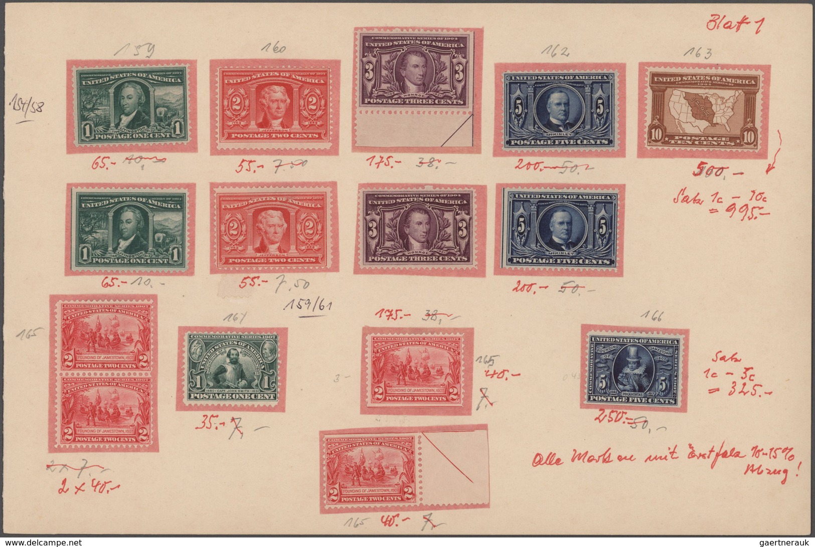 Vereinigte Staaten Von Amerika: 1900/1930 (ca.), Mint And Used Assortment On Stockpages, Comprising - Lettres & Documents