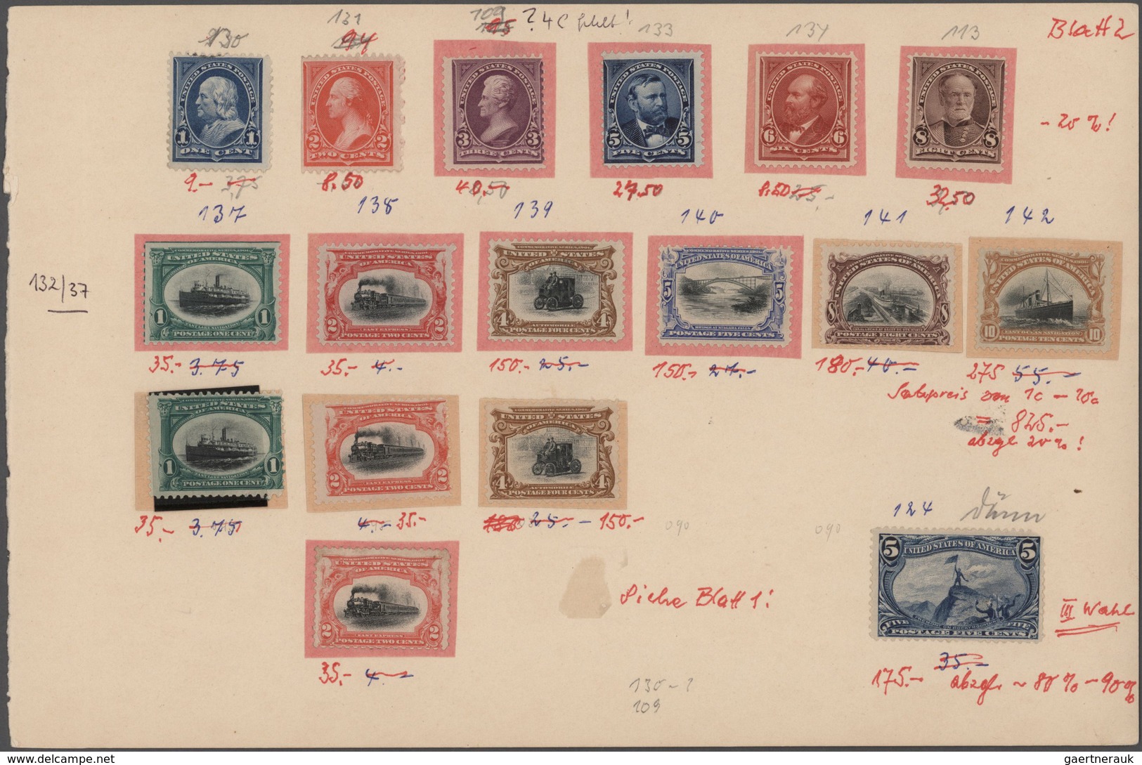 Vereinigte Staaten Von Amerika: 1900/1930 (ca.), Mint And Used Assortment On Stockpages, Comprising - Lettres & Documents