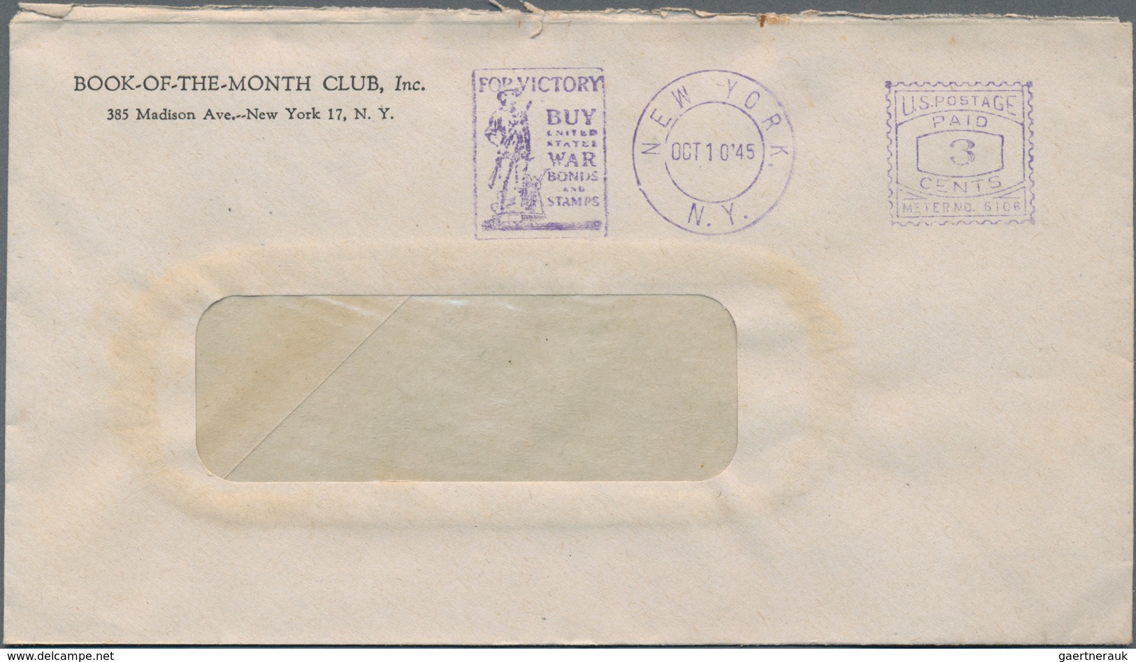 Vereinigte Staaten Von Amerika: 1923/50, Accumulation Of Approx. 550 Covers All Franked By Meter Sta - Lettres & Documents