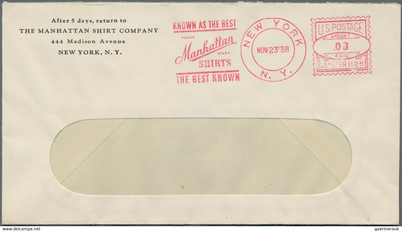 Vereinigte Staaten Von Amerika: 1923/50, Accumulation Of Approx. 550 Covers All Franked By Meter Sta - Briefe U. Dokumente