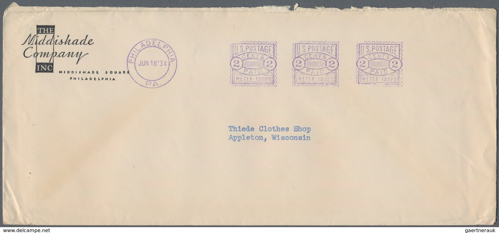 Vereinigte Staaten Von Amerika: 1926/50, Accumulation Of Approx. 560 Covers All Franked By Meter Sta - Brieven En Documenten