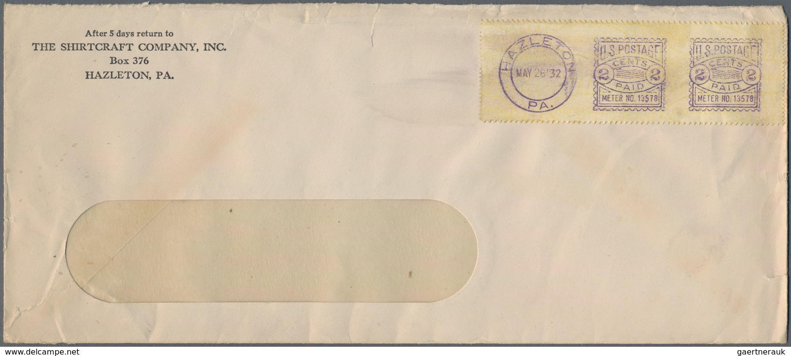 Vereinigte Staaten Von Amerika: 1926/50, Accumulation Of Approx. 560 Covers All Franked By Meter Sta - Briefe U. Dokumente